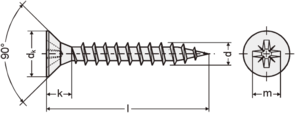 ZINC COATED COUNTERSUNK SCREW